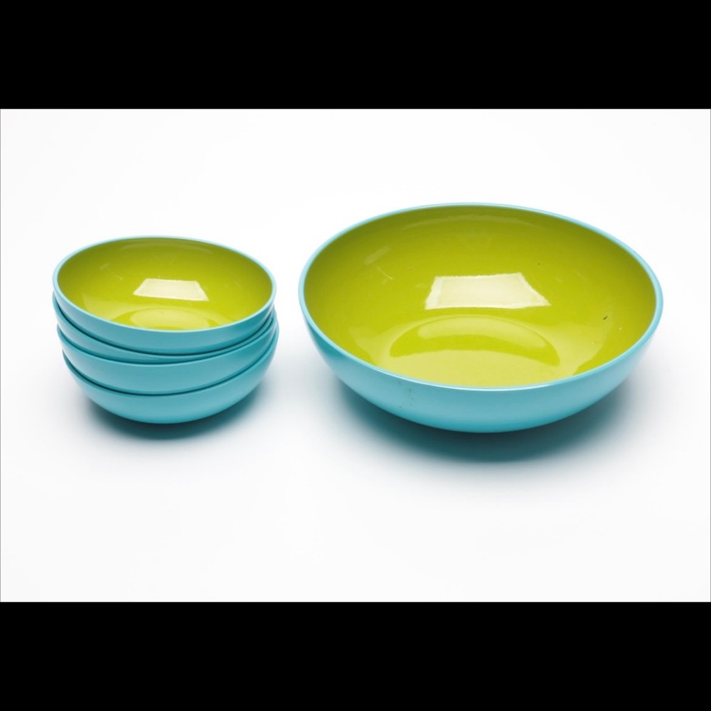 Vintage Laurie Designs Lacquerware Salad Bowls Set